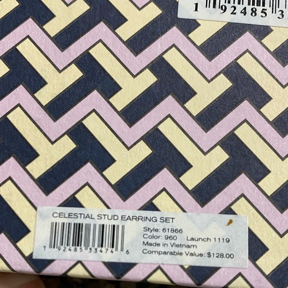 NWT! Tory Burch Celestial Stud earring set in box with gift bag - Picture 4 of 6